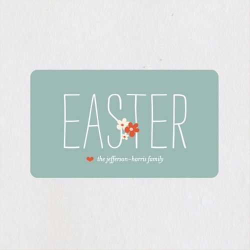 This is a poppy custom stickers with standard by Emily Ranneby called spring fling printing on uncoated sticker paper in sticker