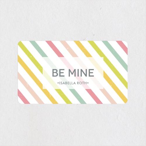 This is a sweet cream custom stickers with standard by AJCreative called candy stripe printing on uncoated sticker paper in sticker