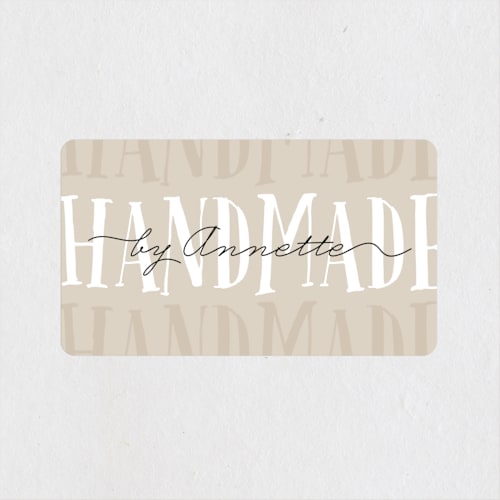 This is a khaki custom stickers with standard by Jennifer Thomke called handmade printing on uncoated sticker paper in sticker