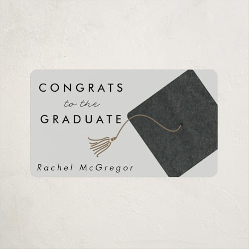 This is a smoke graduation stickers with standard by Catherine Culvenor called shimmering tassel printing on uncoated sticker paper in sticker