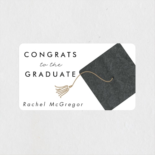 This is a pearl graduation stickers with standard by Catherine Culvenor called shimmering tassel printing on uncoated sticker paper in sticker