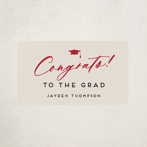 This is a cherry graduation stickers with standard by Louise Kay called celebrate the grad printing on uncoated sticker paper in sticker