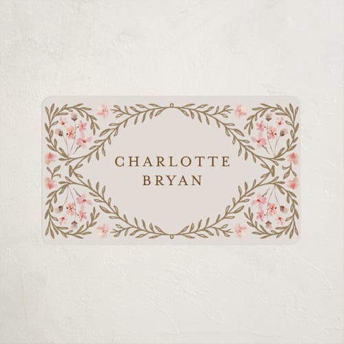 This is a versailles baby shower favor labels with standard by Claudia Orengo called victorian printing on uncoated sticker paper in sticker