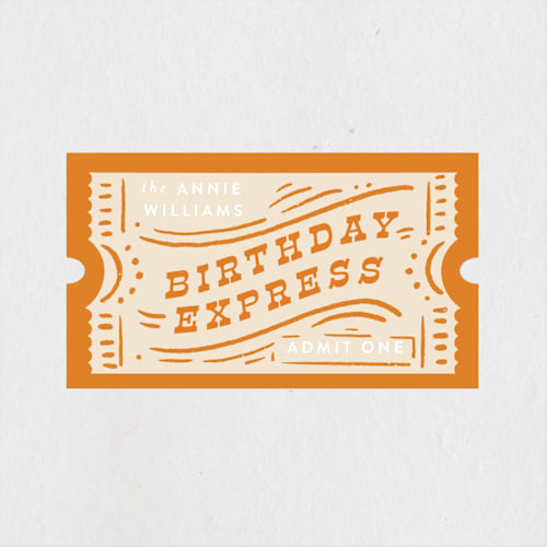This is a sunset kids stickers with standard by Shiny Penny Studio called the birthday express printing on uncoated sticker paper in sticker