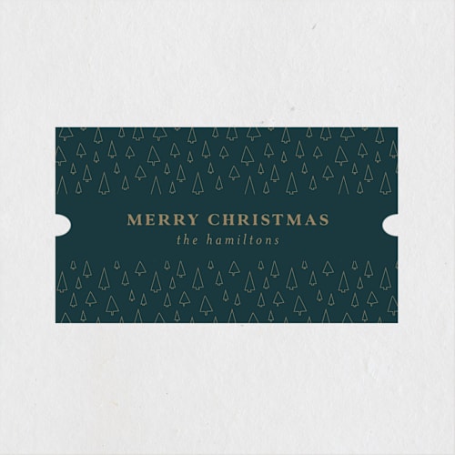 This is a dark teal custom stickers with standard by Iveta Angelova called outlined forest 1 printing on uncoated sticker paper in sticker