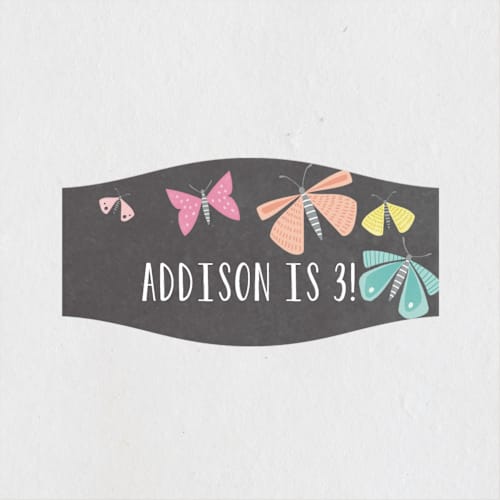 This is a graphite kids stickers with standard by Karidy Walker called colorful butterflies printing on uncoated sticker paper in sticker