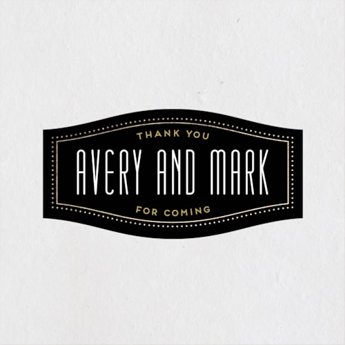 This is a midnight custom stickers with standard by Leah Bisch called adore printing on uncoated sticker paper in sticker