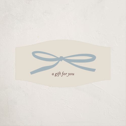 This is a denim baby shower favor labels with standard by Ani Somi called baby bow printing on uncoated sticker paper in sticker