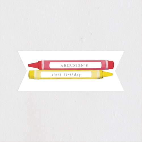 This is a coral kids stickers with standard by heythird called colorful party printing on uncoated sticker paper in sticker