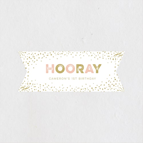 This is a blush kids stickers with standard by fatfatin called hooray confetti printing on uncoated sticker paper in sticker