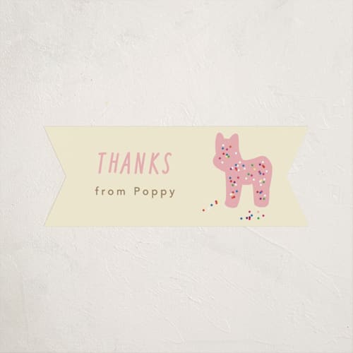 This is a pink sugar kids stickers with standard by Jennifer Postorino called animal cracker parade printing on uncoated sticker paper in sticker