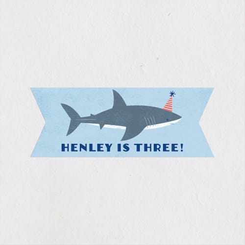 This is a sky kids stickers with standard by Karidy Walker called shark tank printing on uncoated sticker paper in sticker