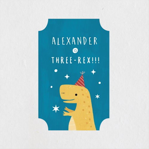 This is a jungle kids stickers with standard by Cindy Chu called three-rex printing on uncoated sticker paper in sticker