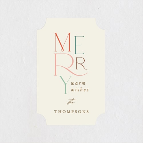 This is a eggnog custom stickers with standard by Ana Sharpe called merry stack i printing on uncoated sticker paper in sticker