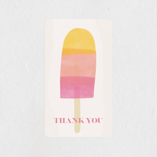 This is a pastel rainbow kids stickers with standard by Lauren Semmer called rainbow popsicles printing on uncoated sticker paper in sticker
