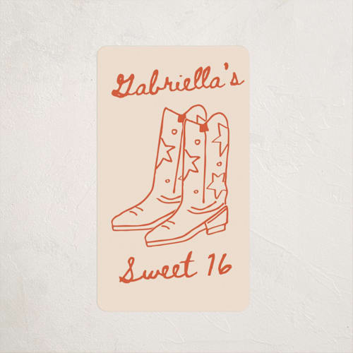 This is a root bear kids stickers with standard by Jennifer Lew called cowboy club printing on uncoated sticker paper in sticker