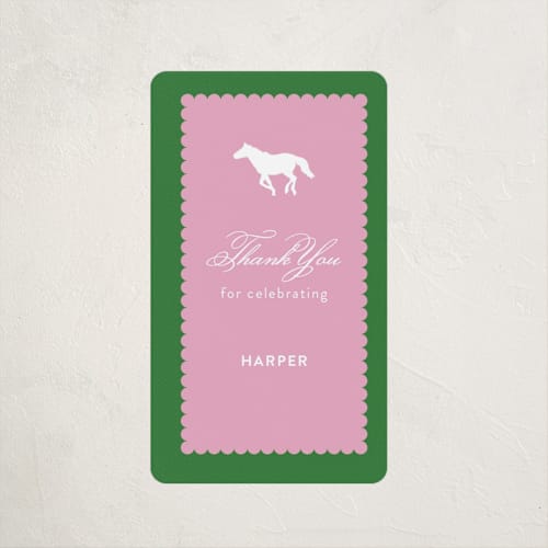 This is a bubblegum kids stickers with standard by Ashlee Townsend called derby party printing on uncoated sticker paper in sticker