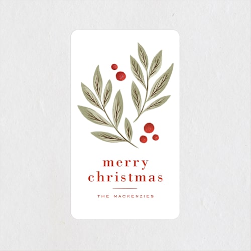 This is a eucalyptus custom stickers with standard by Wildfield Paper Co called wintergreens printing on uncoated sticker paper in sticker