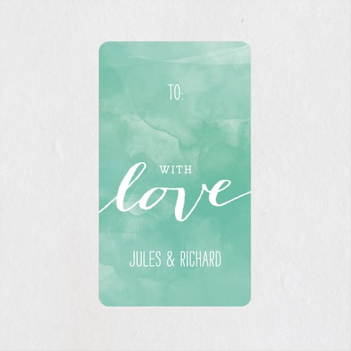 This is a seafoam custom stickers with standard by Laura Hankins called beach bohemian printing on uncoated sticker paper in sticker