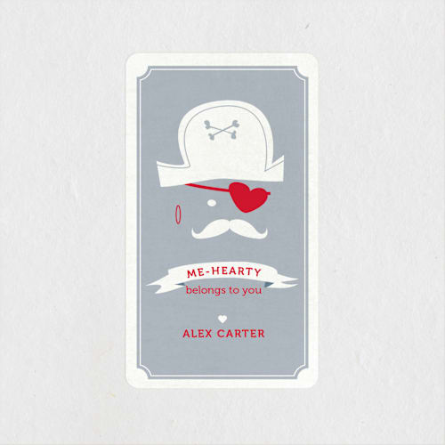 This is a heart custom stickers with standard by Jen called pirate heart printing on uncoated sticker paper in sticker