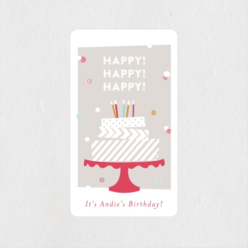 This is a ash custom stickers with standard by Abby Munn called happy happy happy printing on uncoated sticker paper in sticker