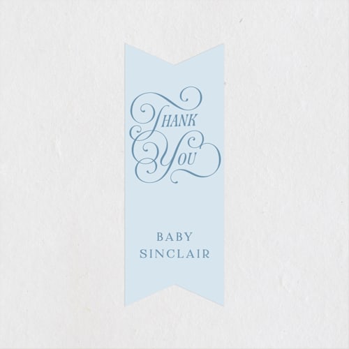This is a bluebonnet baby shower favor labels with standard by Laura Hankins called oh boy! printing on uncoated sticker paper in sticker