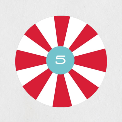 This is a tomato kids stickers with standard by Anupama called circus party printing on uncoated sticker paper in sticker