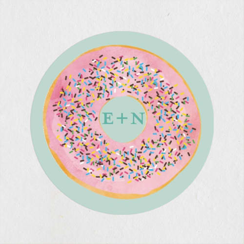 This is a neptune kids stickers with standard by Kerry Doyle called everyone loves donuts printing on uncoated sticker paper in sticker
