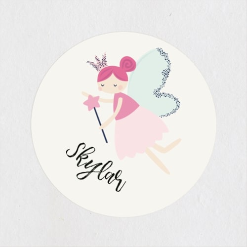 This is a powder kids stickers with standard by peetie design called glitter fairy printing on uncoated sticker paper in sticker