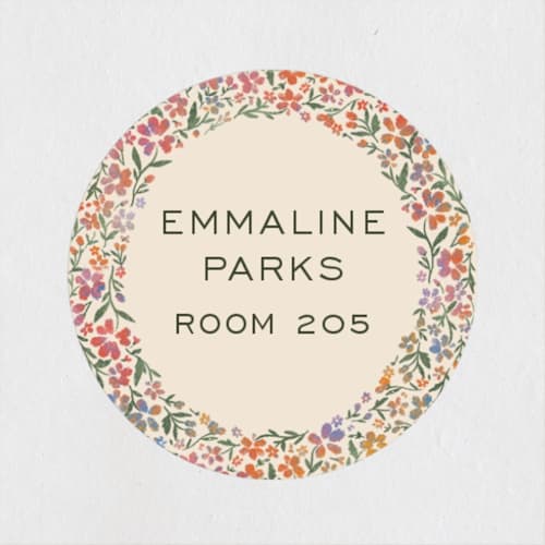 This is a confetti name labels with standard by 2birdstone called wildflowers printing on waterproof sticker paper in sticker