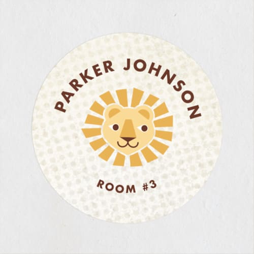 This is a natural name labels with standard by Olivia Raufman called paper circus printing on waterproof sticker paper in sticker