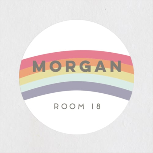 This is a cloud name labels with standard by peetie design called over the rainbow printing on waterproof sticker paper in sticker