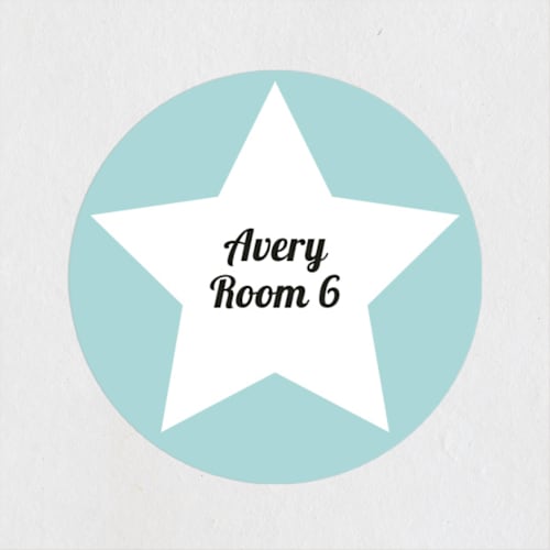 This is a ocean name labels with standard by JeAnna Casper called sports printing on waterproof sticker paper in sticker
