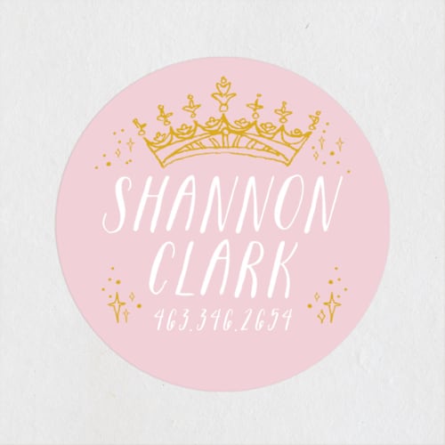 This is a candy name labels with standard by Shiny Penny Studio called royal highness printing on waterproof sticker paper in sticker