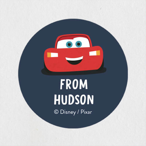 This is a asphalt custom stickers with standard by Erica Krystek called disney and pixar's cars heart race printing on uncoated sticker paper in sticker