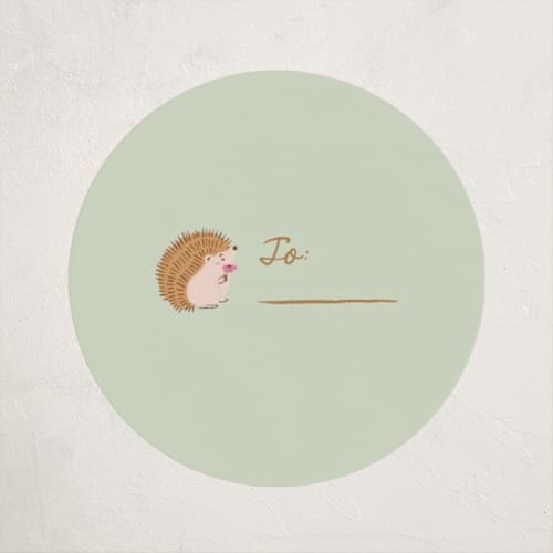 This is a sage custom stickers with standard by Kartika Paramita called hedgehog maze game printing on uncoated sticker paper in sticker