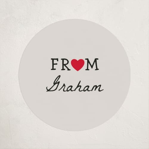 This is a licorice custom stickers with standard by Orasie called top secret printing on uncoated sticker paper in sticker