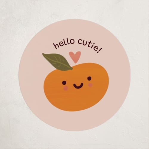 This is a cupcake custom stickers with standard by Ani Somi called real cutie printing on uncoated sticker paper in sticker