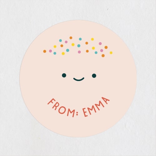 This is a cherry custom stickers with standard by Annie Holmquist called coolest printing on uncoated sticker paper in sticker