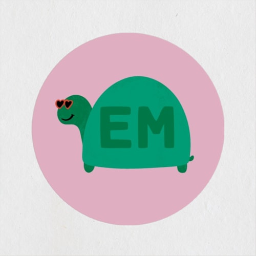 This is a bubblegum custom stickers with standard by Jenna Holcomb called turtley amazeing printing on uncoated sticker paper in sticker