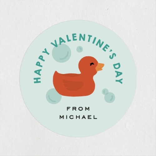 This is a brights custom stickers with standard by Michelle Taylor called rubber ducks printing on uncoated sticker paper in sticker