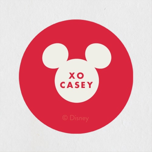 This is a cherry custom stickers with standard by Baumbirdy called disney's mickey mouse big love printing on uncoated sticker paper in sticker