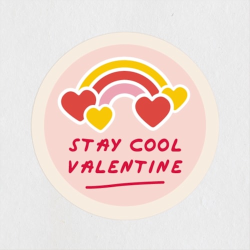 This is a bubblegum custom stickers with standard by Jennifer Lew called stickers printing on uncoated sticker paper in sticker