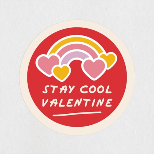 This is a cherry custom stickers with standard by Jennifer Lew called stickers printing on uncoated sticker paper in sticker