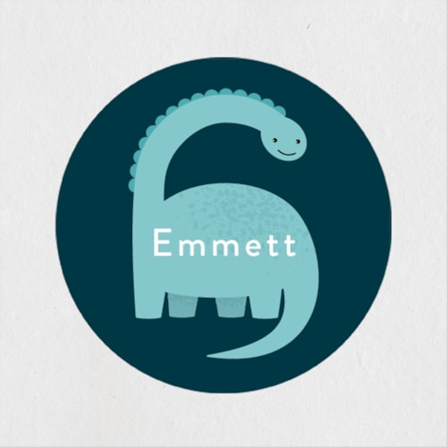 This is a sky custom stickers with standard by Kacey Kendrick Wagner called arched dinosaur printing on uncoated sticker paper in sticker