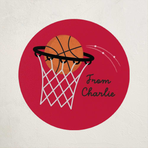 This is a cherry custom stickers with standard by Erica Krystek called best swishes printing on uncoated sticker paper in sticker