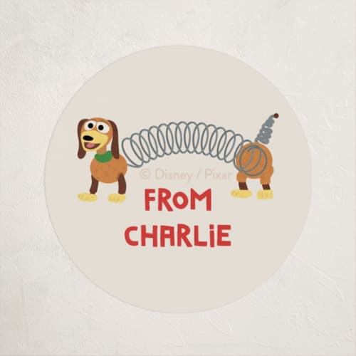 This is a bone custom stickers with standard by Erica Krystek called i slink printing on uncoated sticker paper in sticker