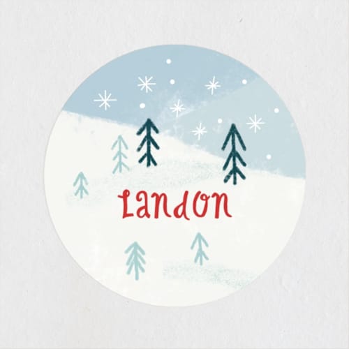 This is a cherry custom stickers with standard by Pixel and Hank called snow glad printing on uncoated sticker paper in sticker