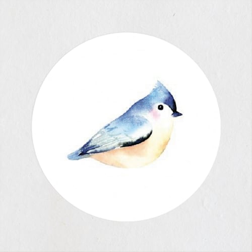 This is a bluebird custom stickers with standard by kelli hall called bluebird printing on uncoated sticker paper in sticker
