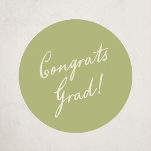 This is a funky graduation stickers with standard by Pixel and Hank called chunk printing on uncoated sticker paper in sticker